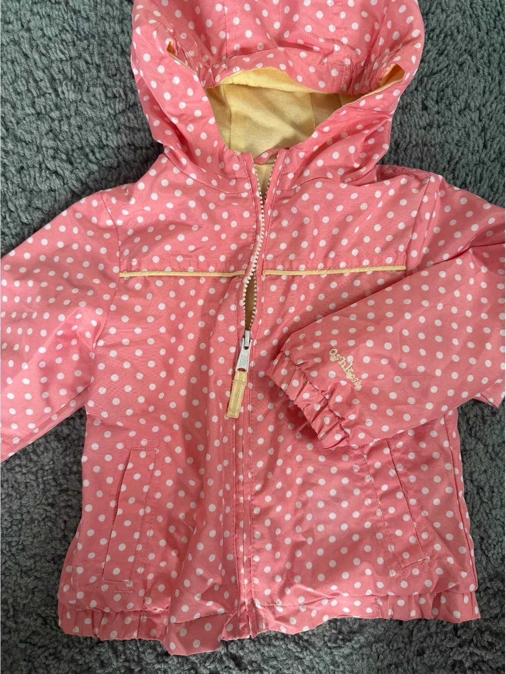 OshKosh B'gosh Pink Polka Dot Hooded Baby Jacket 24M
